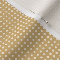 10 Honey- Polka Dots on Grid- 1/8 inch- Gold- Ocher- Mustard- Saffron- Neutral- Natural Earth Tones- Fall- Autumn