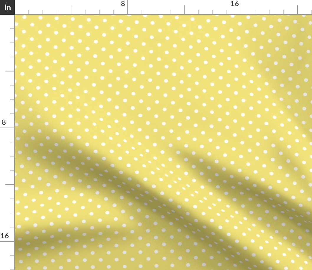 11 Buttercup- Polka Dots- 1/4 inch- Linen Texture- Dark- Petal Solids Coordinate- Solid Color- Faux Texture Wallpaper- Gold- Light Yellow- Pastel- Fall- Autumn- Spring- Summer