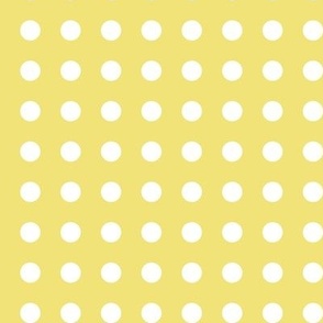 11 Buttercup- Polka Dots on Grid- 1/2 inch- Petal Solids Coordinate- Solid Color- Nursery Wallpaper- Gold- Light Yellow- Pastel Yellow- Soft Yellow- Fall- Autumn- Spring- Summer