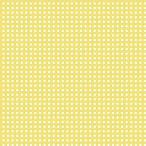 11 Buttercup- Polka Dots on Grid- 1/8 inch- Petal Solids Coordinate- Solid Color- Nursery Wallpaper- Gold- Light Yellow- Pastel Yellow- Soft Yellow- Fall- Autumn- Spring- Summer