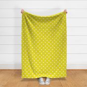 12- Lemon Lime- Polka Dots- 1 inch- Petal Solids Coordinate- Dopamine Wallpaper- Gold- Bright Yellow- Fall- Autumn- Spring- Summer
