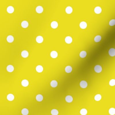 12- Lemon Lime- Polka Dots- 1/2 inch- Petal Solids Coordinate- Dopamine Wallpaper- Gold- Bright Yellow- Fall- Autumn- Spring- Summer