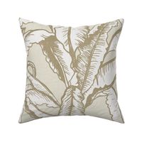 MUSA BASJOO TWO - OFF-WHITE WITH NEUTRAL GOLDEN LINES, LARGE SCALE