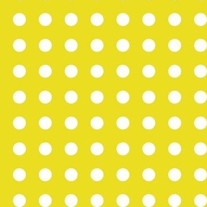 12- Lemon Lime- Polka Dots on Grid- 1/2 inch- Petal Solids Coordinate- Dopamine Wallpaper- Gold- Bright Yellow- Fall- Autumn- Spring- Summer