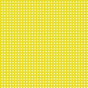 12- Lemon Lime- Polka Dots on Grid- 1/8 inch- Petal Solids Coordinate- Dopamine Wallpaper- Gold- Bright Yellow- Fall- Autumn- Spring- Summer