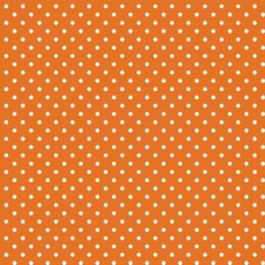 14 Carrot- - Polka Dots- 1/8 inch- Petal Solids Coordinate- Solid Color- Dopamine Wallpaper- Pumpkin- Halloween- Orange- Bright Earth Tones- Fall- Autumn- Spring- Summer