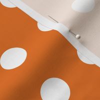 14 Carrot- - Polka Dots on Grid- 1 inch- Petal Solids Coordinate- Solid Color- Dopamine Wallpaper- Pumpkin- Halloween- Orange- Bright Earth Tones- Fall- Autumn- Spring- Summer