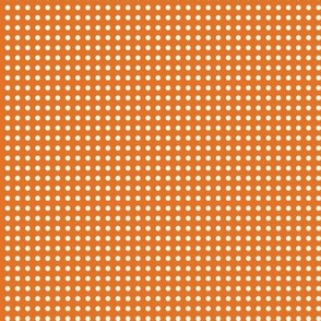 14 Carrot- - Polka Dots on Grid- 1/8 inch- Petal Solids Coordinate- Solid Color- Dopamine Wallpaper- Pumpkin- Halloween- Orange- Bright Earth Tones- Fall- Autumn- Spring- Summer