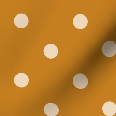 15 Desert Sun- Polka Dots- 1 inch- Petal Solids Coordinate- Golden Wallpaper- Gold- Ochre- Goldenrod- Honey- Mustard- Warm Earth Tones- Fall- Autumn