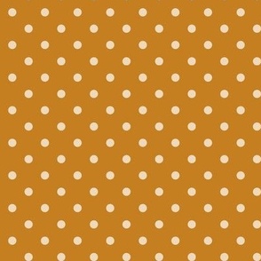 15 Desert Sun- Polka Dots- 1/4 inch- Petal Solids Coordinate- Golden Wallpaper- Gold- Ochre- Goldenrod- Honey- Mustard- Warm Earth Tones- Fall- Autumn