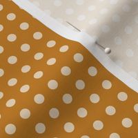 15 Desert Sun- Polka Dots on Grid- 1/4 inch- Petal Solids Coordinate- Golden Wallpaper- Gold- Ochre- Goldenrod- Honey- Mustard- Warm Earth Tones- Fall- Autumn