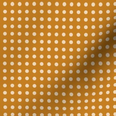 15 Desert Sun- Polka Dots on Grid- 1/4 inch- Petal Solids Coordinate- Golden Wallpaper- Gold- Ochre- Goldenrod- Honey- Mustard- Warm Earth Tones- Fall- Autumn