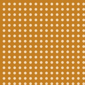 15 Desert Sun- Polka Dots on Grid- 1/4 inch- Petal Solids Coordinate- Golden Wallpaper- Gold- Ochre- Goldenrod- Honey- Mustard- Warm Earth Tones- Fall- Autumn
