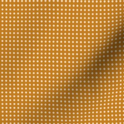 15 Desert Sun- Polka Dots on Grid- 1/8 inch- Petal Solids Coordinate- Golden Wallpaper- Gold- Ochre- Goldenrod- Honey- Mustard- Warm Earth Tones- Fall- Autumn