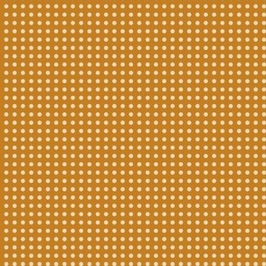 15 Desert Sun- Polka Dots on Grid- 1/8 inch- Petal Solids Coordinate- Golden Wallpaper- Gold- Ochre- Goldenrod- Honey- Mustard- Warm Earth Tones- Fall- Autumn