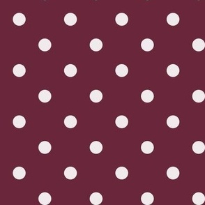 16 Wine- Polka Dots- 1/2 inch- Petal Solids Coordinate- Classic Wallpaper- Burgundy- Dark Red- Warm Earth Tones- Fall- Autumn