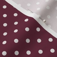 16 Wine- Polka Dots- 1/4 inch- Petal Solids Coordinate- Classic Wallpaper- Burgundy- Dark Red- Warm Earth Tones- Fall- Autumn