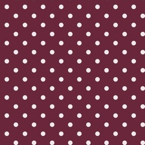 16 Wine- Polka Dots- 1/4 inch- Petal Solids Coordinate- Classic Wallpaper- Burgundy- Dark Red- Warm Earth Tones- Fall- Autumn