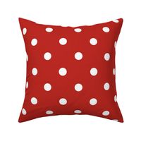 17 Poppy Red- Polka Dots- 1 inch- Petal Solids Coordinate- Dopamine Wallpaper- Christmas- Holidays- Valentines Day