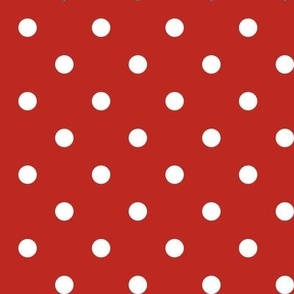 17 Poppy Red- Polka Dots- 1/2 inch- Petal Solids Coordinate- Dopamine Wallpaper- Christmas- Holidays- Valentines Day