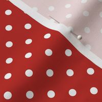 17 Poppy Red- Polka Dots- 1/4 inch- Petal Solids Coordinate- Dopamine Wallpaper- Christmas- Holidays- Valentines Day