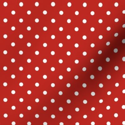 17 Poppy Red- Polka Dots- 1/4 inch- Petal Solids Coordinate- Dopamine Wallpaper- Christmas- Holidays- Valentines Day