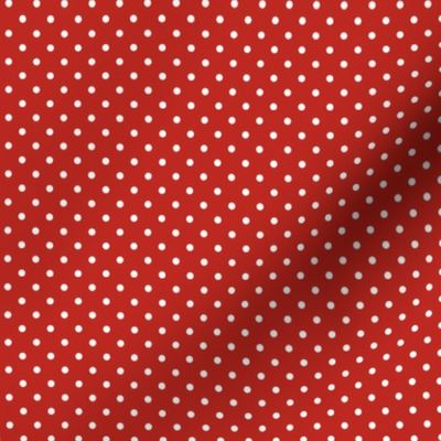 17 Poppy Red- Polka Dots- 1/8 inch- Petal Solids Coordinate- Dopamine Wallpaper- Christmas- Holidays- Valentines Day