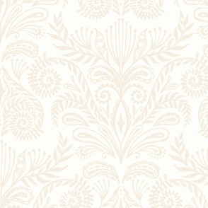 Bouquet Damask in Cream and Pale Honey - XL