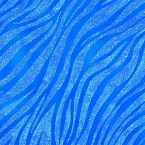 Zebra glitter blue