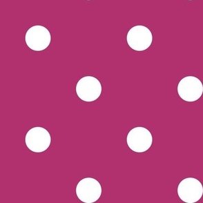 18 Bubble Gum- Polka Dots- 1 inch- Petal Solids Coordinate- Dopamine Wallpaper- Magenta- Bright Pink- Valentines Day- Barbiecore