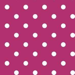 18 Bubble Gum- Polka Dots- 1/2 inch- Petal Solids Coordinate- Dopamine Wallpaper- Magenta- Bright Pink- Valentines Day- Barbiecore