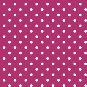 18 Bubble Gum- Polka Dots- 1/4 inch- Petal Solids Coordinate- Dopamine Wallpaper- Magenta- Bright Pink- Valentines Day- Barbiecore