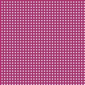 18 Bubble Gum- Polka Dots on Grid- 1/8 inch- Petal Solids Coordinate- Dopamine Wallpaper- Magenta- Bright Pink- Valentines Day- Barbiecore