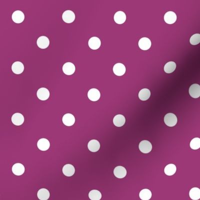 19 Berry- Polka Dots- 1/2 inch- Petal Solids Coordinate- Magenta Pink Wallpaper- Magenta- Bright Pink- Dark Pink- Valentines Day- Barbiecore