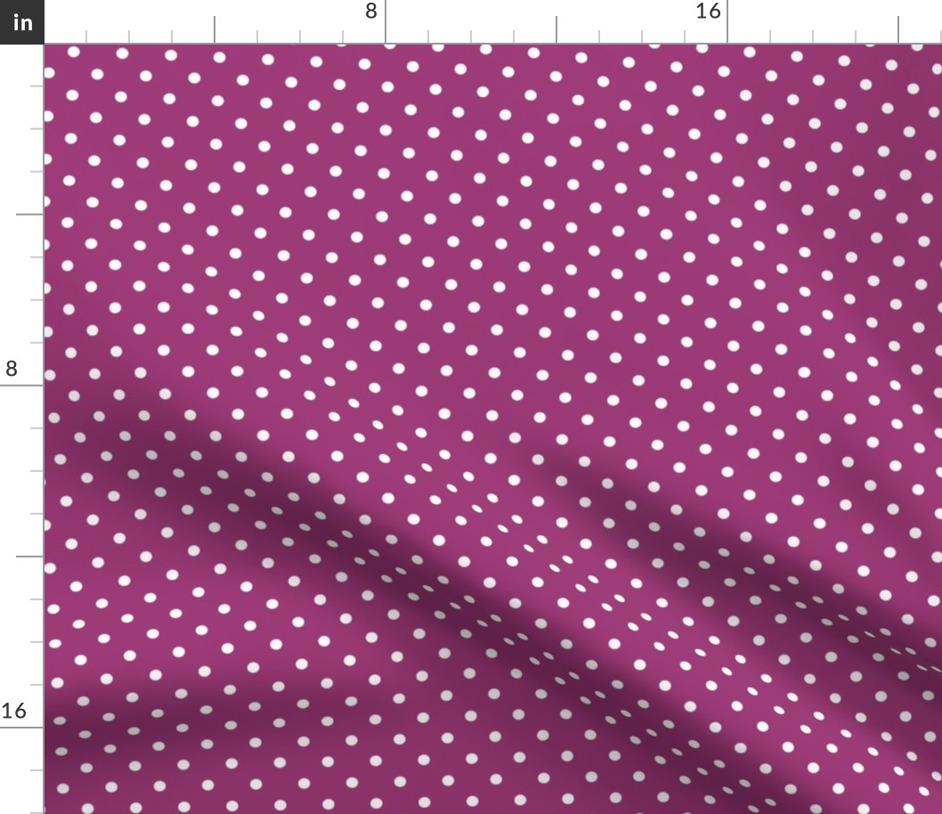 19 Berry- Polka Dots- 1/4 inch- Petal Solids Coordinate- Magenta Pink Wallpaper- Magenta- Bright Pink- Dark Pink- Valentines Day- Barbiecore