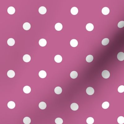 20 Peony- Polka Dots- 1/2 inch- Petal Solids Coordinate- Barbiecore Wallpaper- Magenta- Bright Pink- Valentines Day- Spring