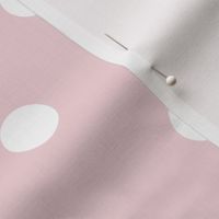 21 Cotton Candy- Polka Dots- 1 inch- Petal Solids Coordinate- Soft Pink Nursery Wallpaper- Pastel Pink- Baby Pink-Valentines Day