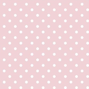 21 Cotton Candy- Polka Dots- 1/4 inch- Petal Solids Coordinate- Soft Pink Nursery Wallpaper- Pastel Pink- Baby Pink-Valentines Day