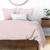 21 Cotton Candy- Polka Dots on Grid- 1 inch- Linen Texture- Dark- Petal Solids Coordinate- Faux Texture Wallpaper- Pastel Pink- Valentines Day