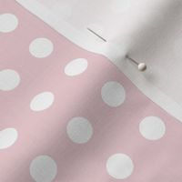 21 Cotton Candy- Polka Dots on Grid- 1/2 inch- Petal Solids Coordinate- Soft Pink Nursery Wallpaper- Pastel Pink- Baby Pink-Valentines Day