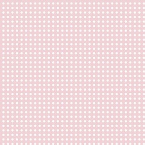 21 Cotton Candy- Polka Dots on Grid- 1/8 inch- Petal Solids Coordinate- Soft Pink Nursery Wallpaper- Pastel Pink- Baby Pink-Valentines Day