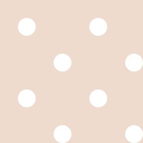 22 Blush- Polka Dots- 1 inch- Petal Solids Coordinate- Neutral Nursery Wallpaper- Pastel Blush Pink- Soft Blush- Valentines Day- Spring
