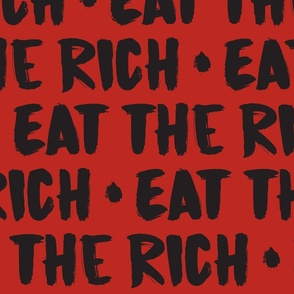 Eat The Rich Black on Red - XL