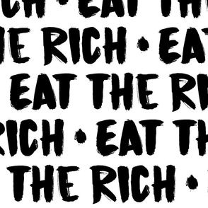 Eat The Rich Black on White - XL