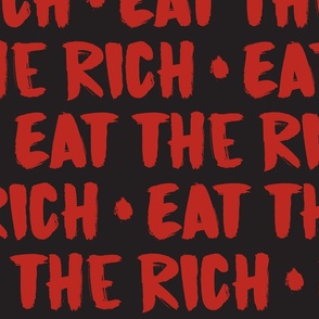 Eat The Rich Red on Black - XL