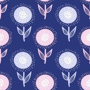 Willow Floral Damask Blues