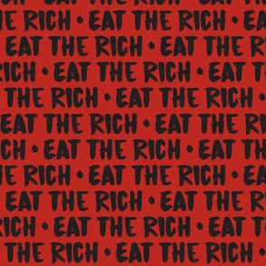 Eat The Rich Black on Red - Large