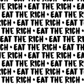 Eat The Rich Black on White - Large