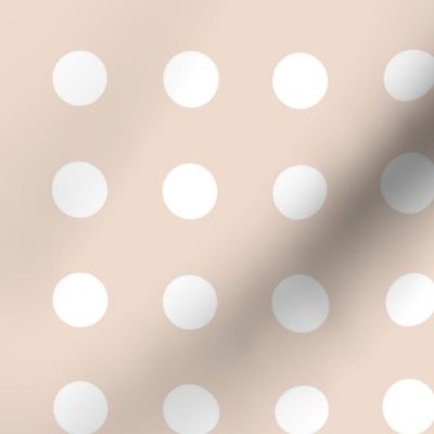 22 Blush- Polka Dots on Grid- 1 inch- Petal Solids Coordinate- Neutral Nursery Wallpaper- Pastel Blush Pink- Soft Blush- Valentines Day- Spring