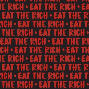 Eat The Rich Red on Black - Large